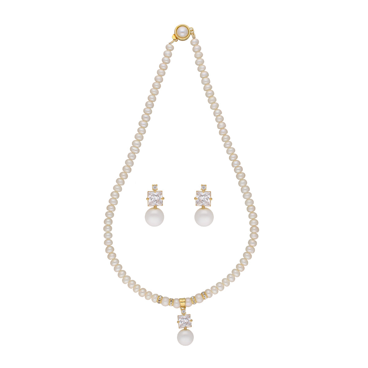J Pearls Amazing Drop Pearl Set - Real Pearl Jewelry - Grab2buy