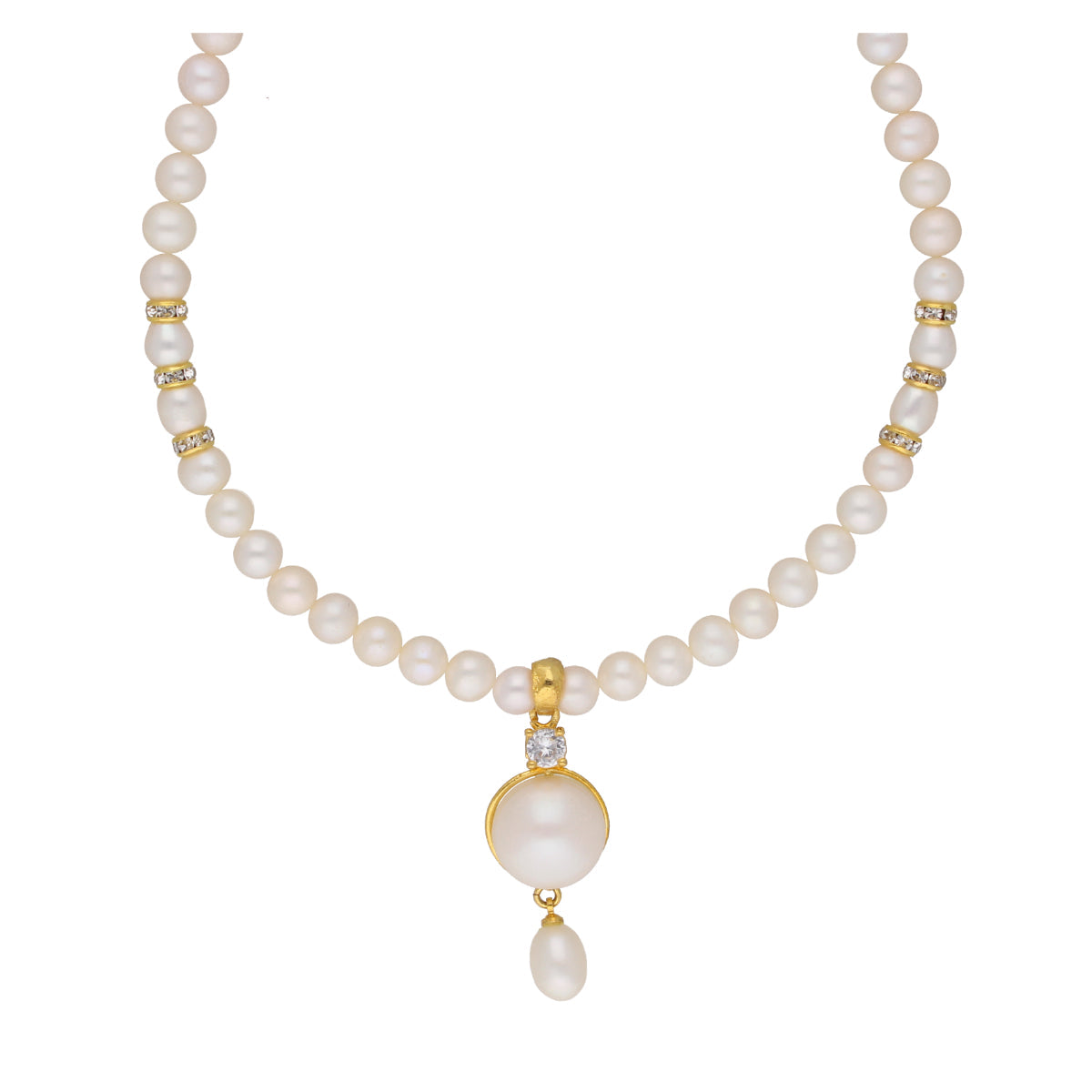 J Pearls Elegant Single Drop Pearl Set - Real Pearl Jewelry - Grab2buy
