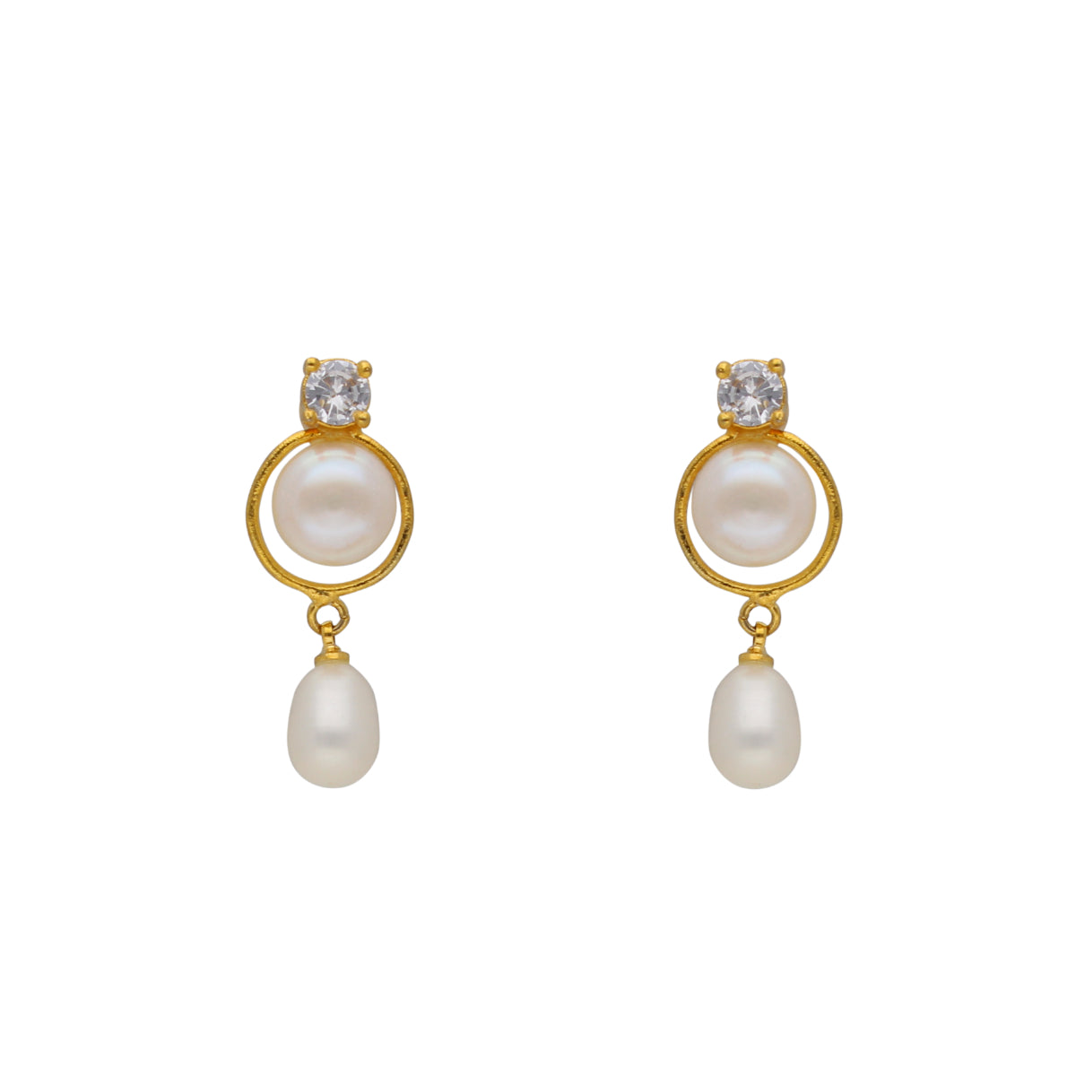 J Pearls Elegant Single Drop Pearl Set - Real Pearl Jewelry - Grab2buy