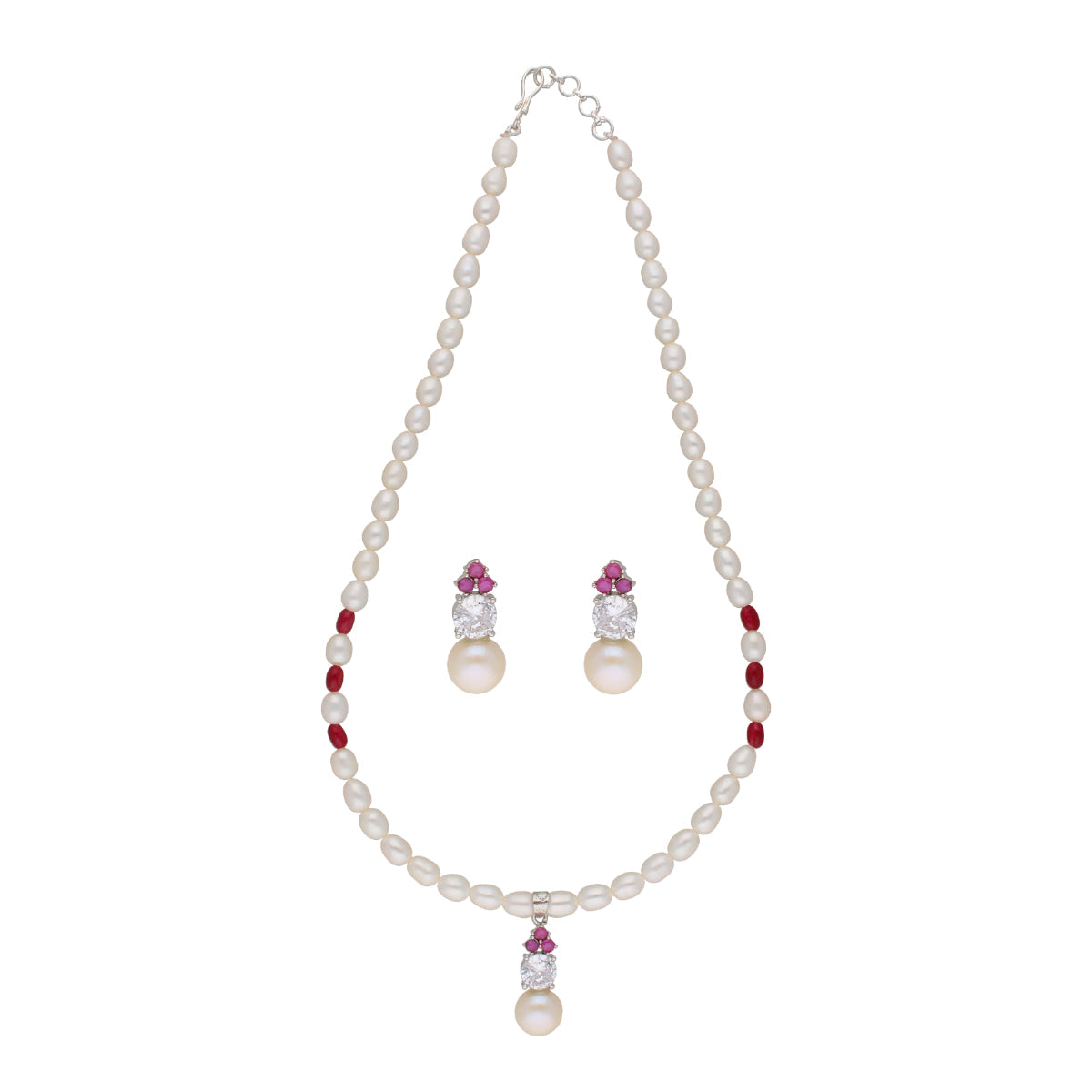 J Pearls Trendy Pearl Pendant Set - Real Pearl Jewelry - Grab2buy