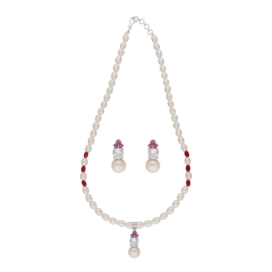 J Pearls Trendy Pearl Pendant Set - Real Pearl Jewelry - Grab2buy