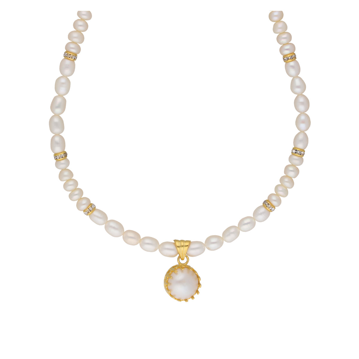 J Pearls Single String Fashionable Pearl Set - Real Pearl Jewelry - Grab2buy