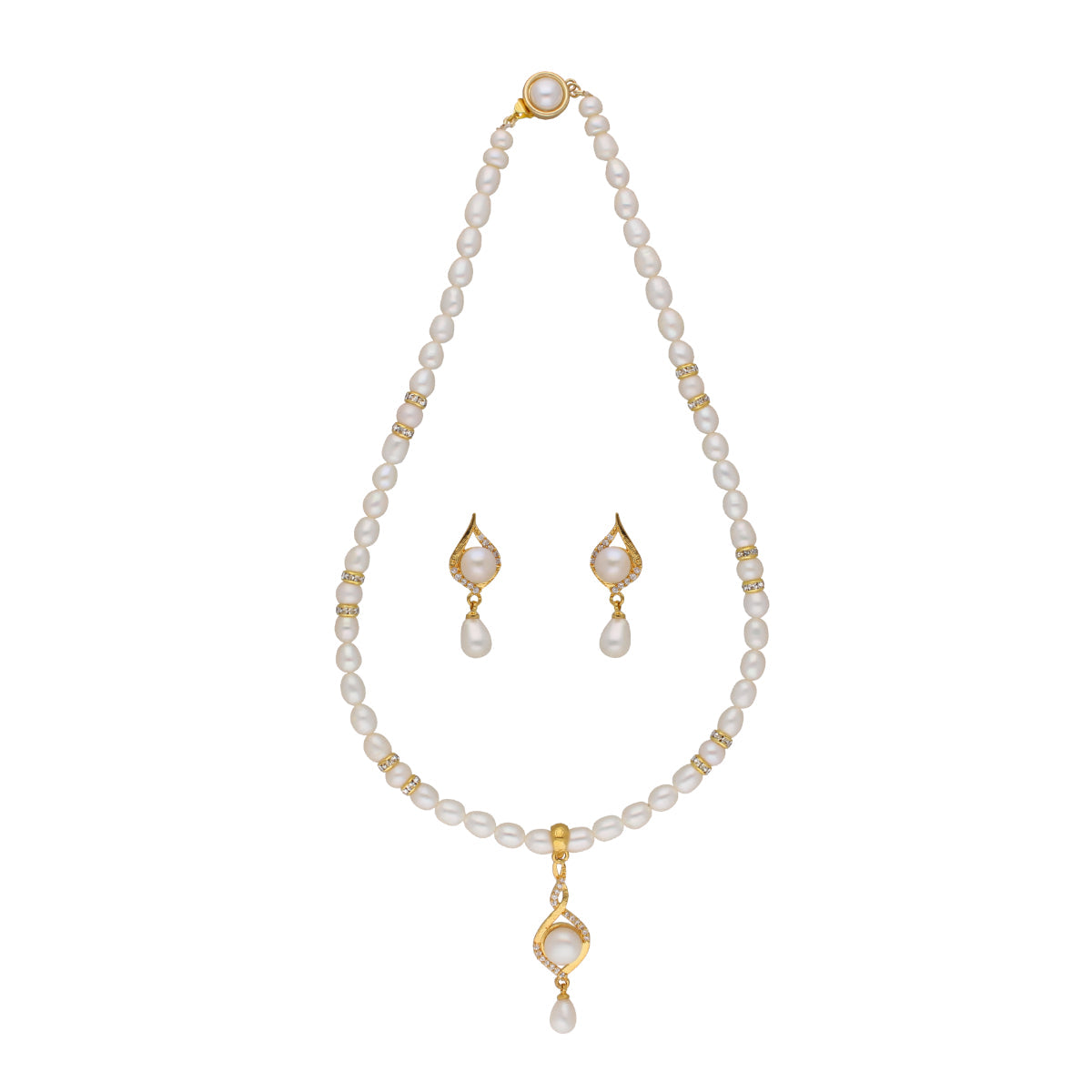 J Pearls Shine Pearl Set - Real Pearl Jewelry - Grab2buy