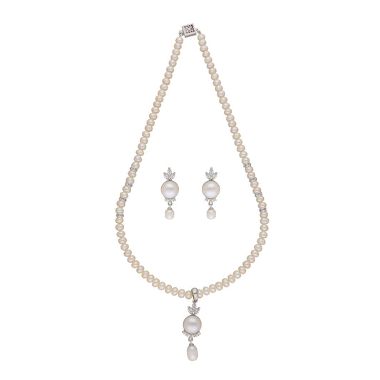 J Pearls Fashionable Pearl Pendant Set - Real Pearl Jewelry - Grab2buy