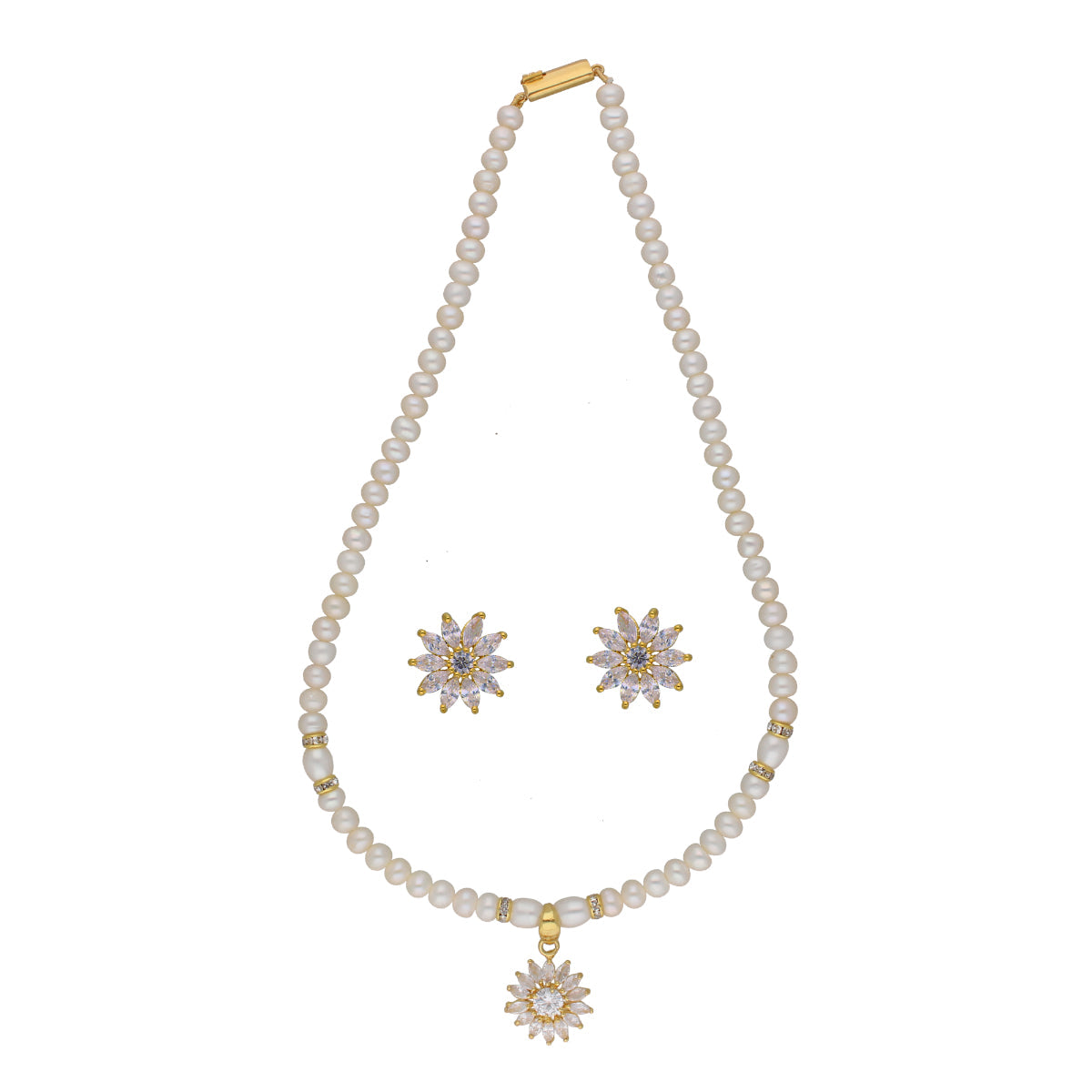 J Pearls Anahita 1 Line Pearl Sets - Real Pearl Jewelry - Grab2buy