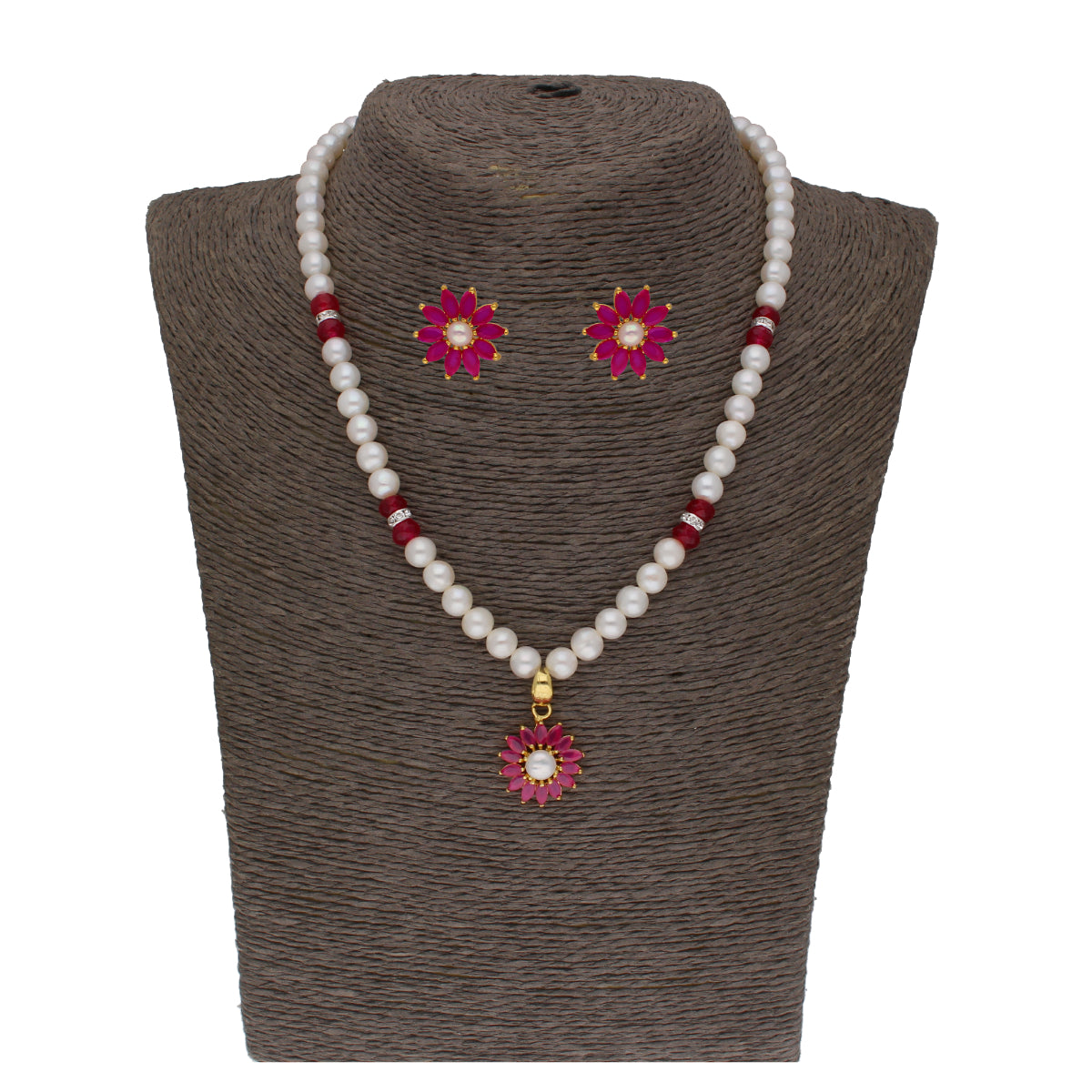 J Pearls Navishka 1 Line Pearl Sets - Real Pearl Jewelry - Grab2buy