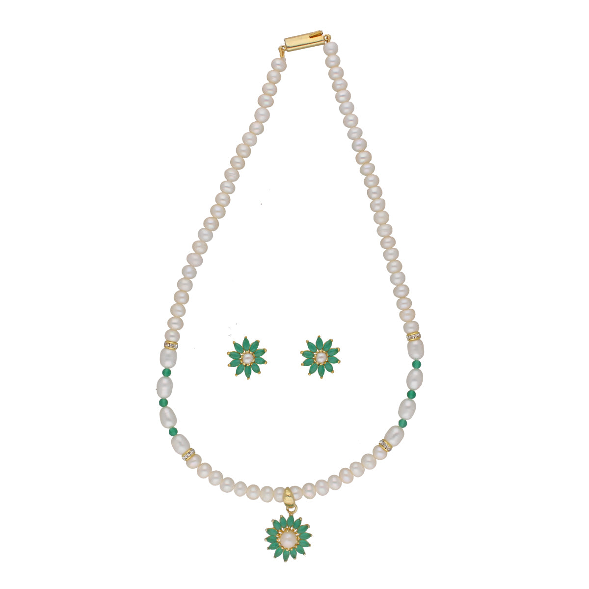 J Pearls Bahupuspa 1 Line Pearl Sets - Real Pearl Jewelry - Grab2buy