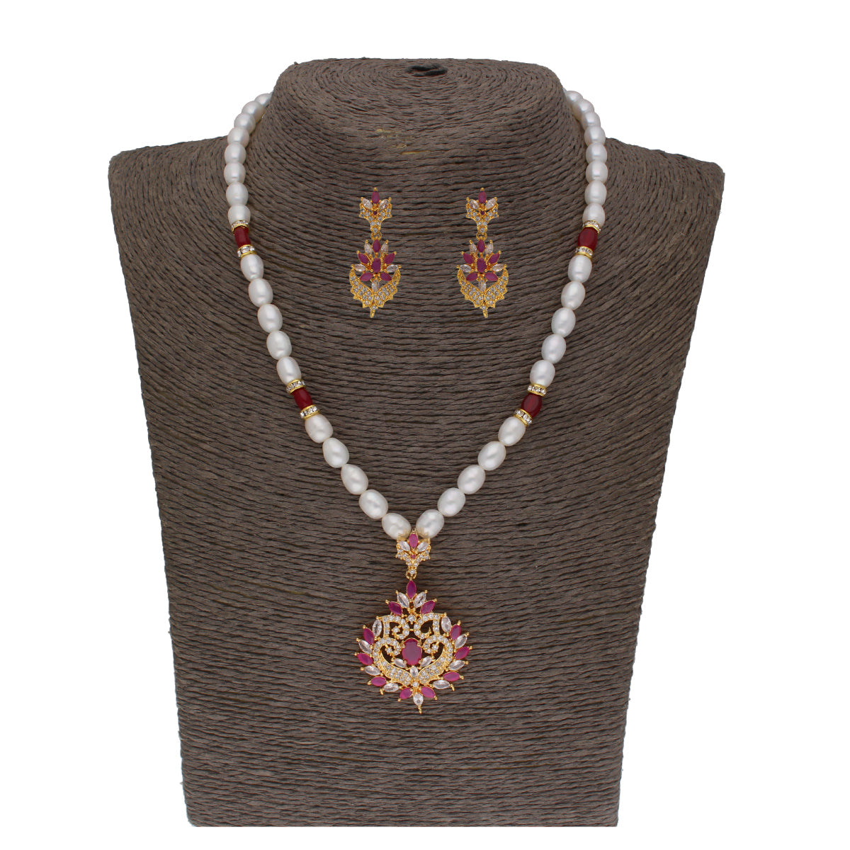 J Pearls Dheeksha 1 Line Pearl Sets - Real Pearl Jewelry - Grab2buy