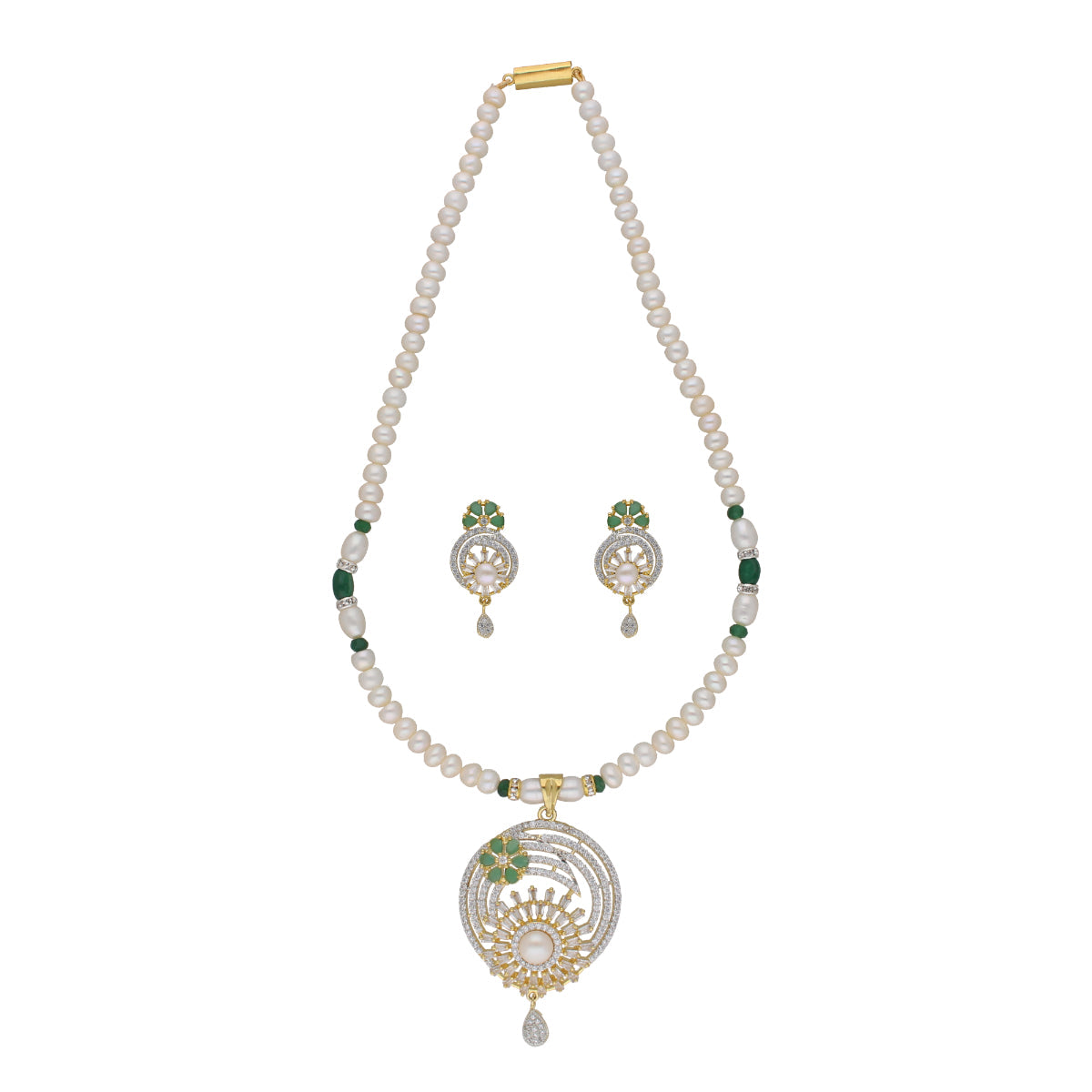 J Pearls Naira 1 Line Pearl Sets - Real Pearl Jewelry - Grab2buy