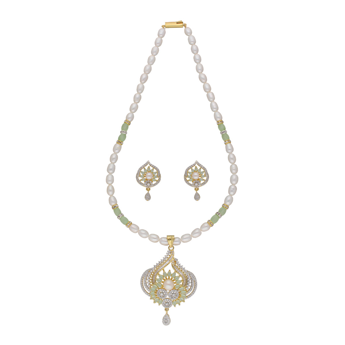 J Pearls Dhavni 1 Line Pearl Sets - Real Pearl Jewelry - Grab2buy