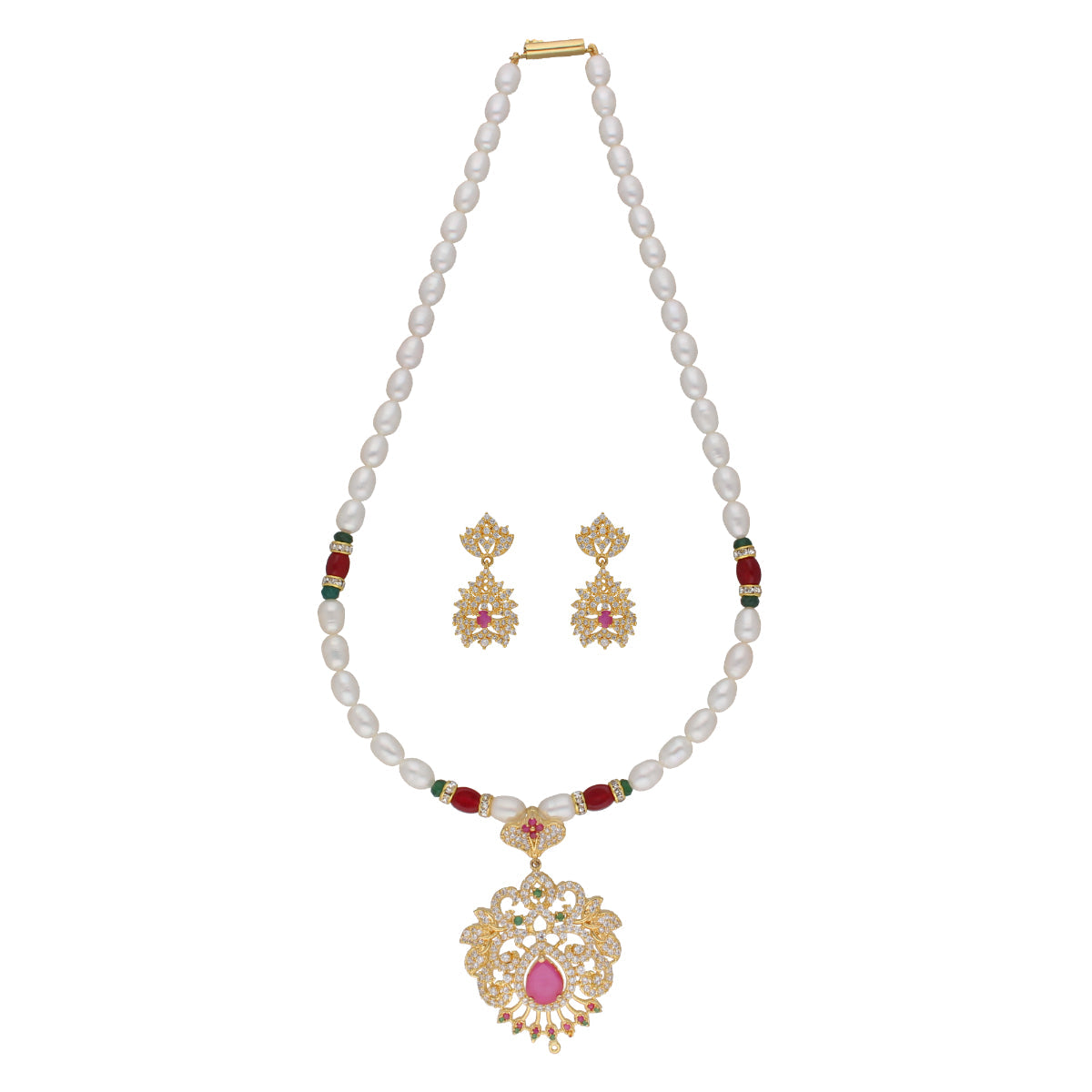 J Pearls Bahgvanti 1 Line Pearl Sets - Real Pearl Jewelry - Grab2buy