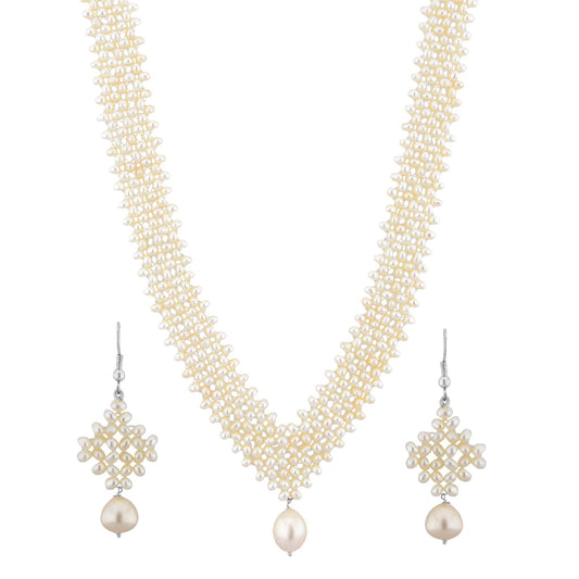 J Pearls Conventional Pearl Necklace Set - Real Pearl Jewelry - Grab2buy