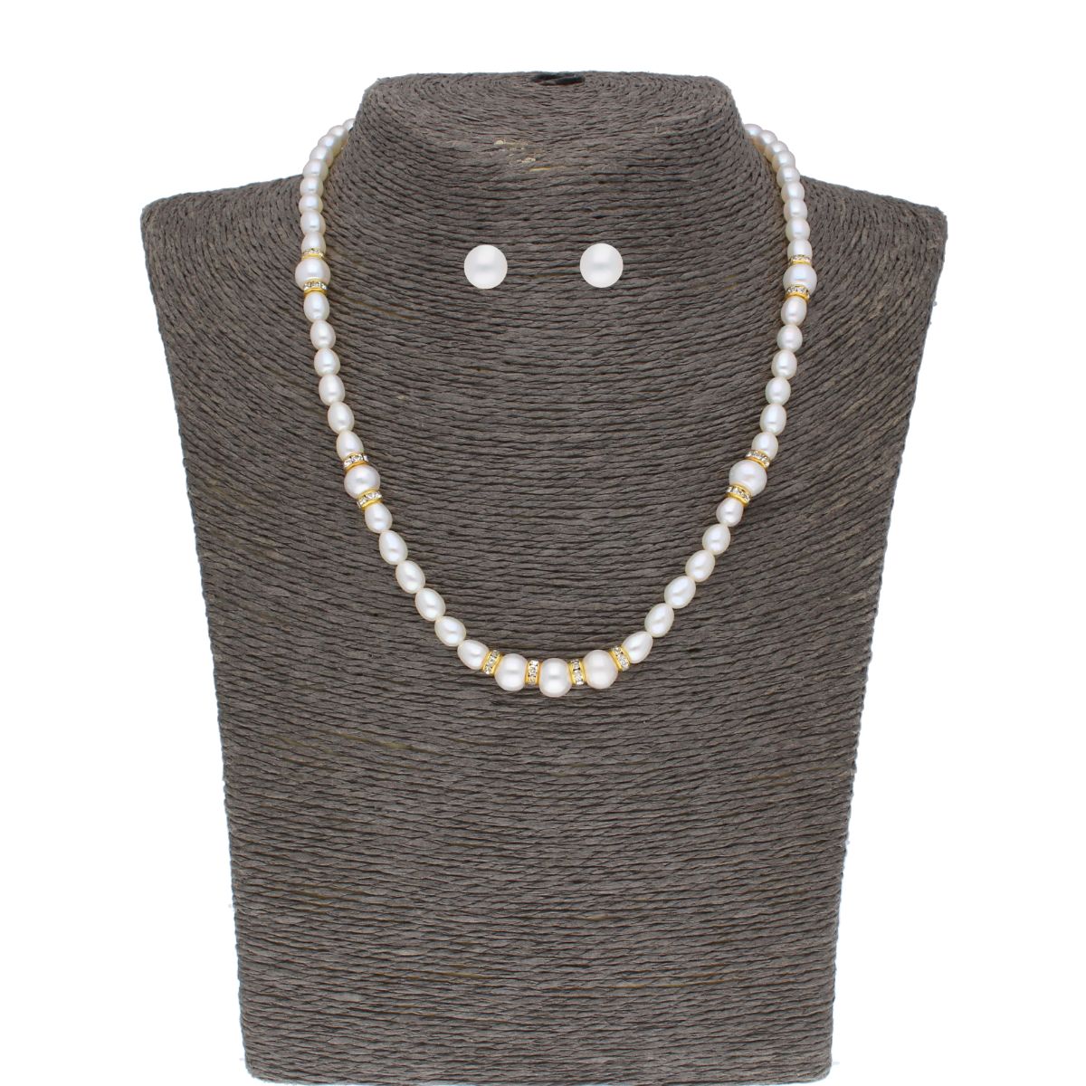 J Pearls Yashvi 1 Line Pearl Set - Real Pearl Jewelry - Grab2buy