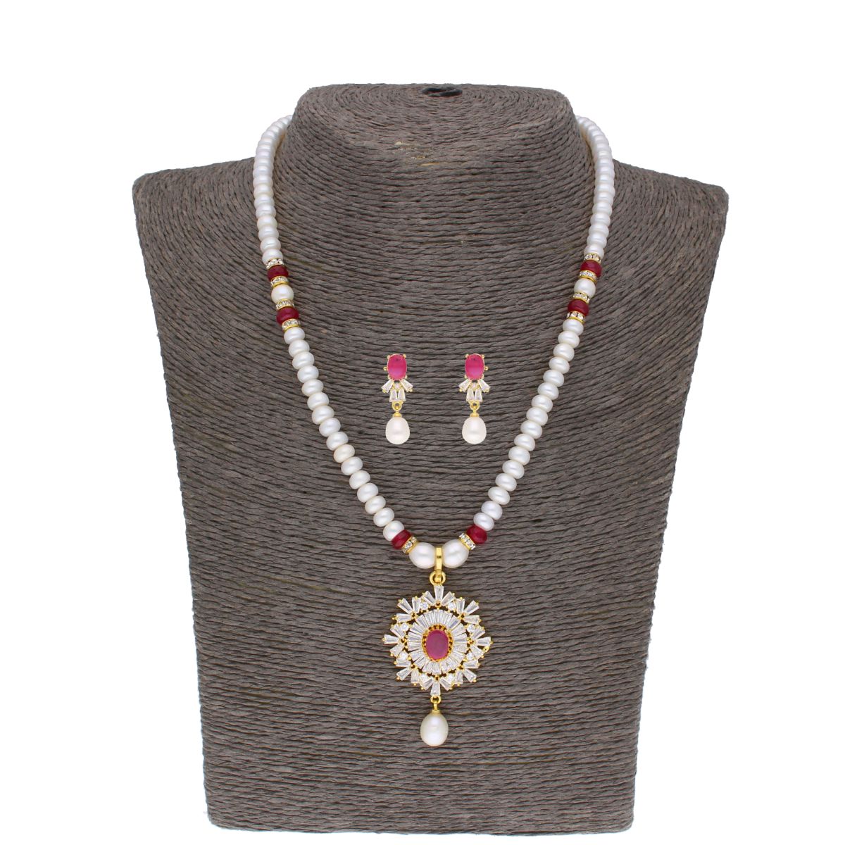 J Pearls Abdhija Pearl Set - Real Pearl Jewelry - Grab2buy