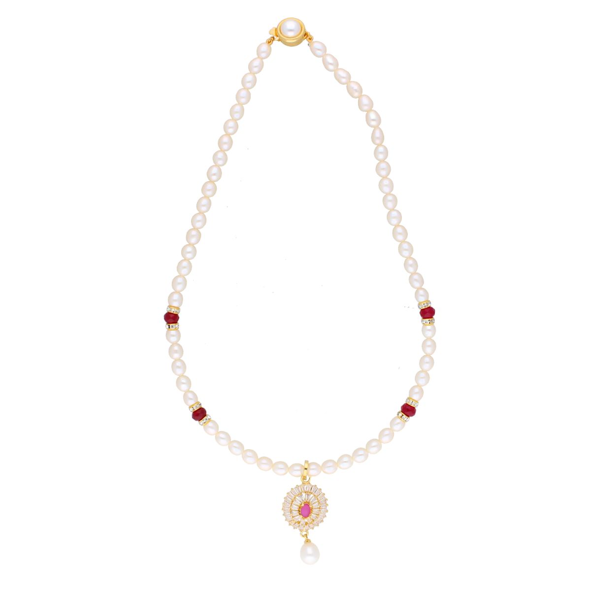 J Pearls Haarshini Pearl Set - Real Pearl Jewelry - Grab2buy