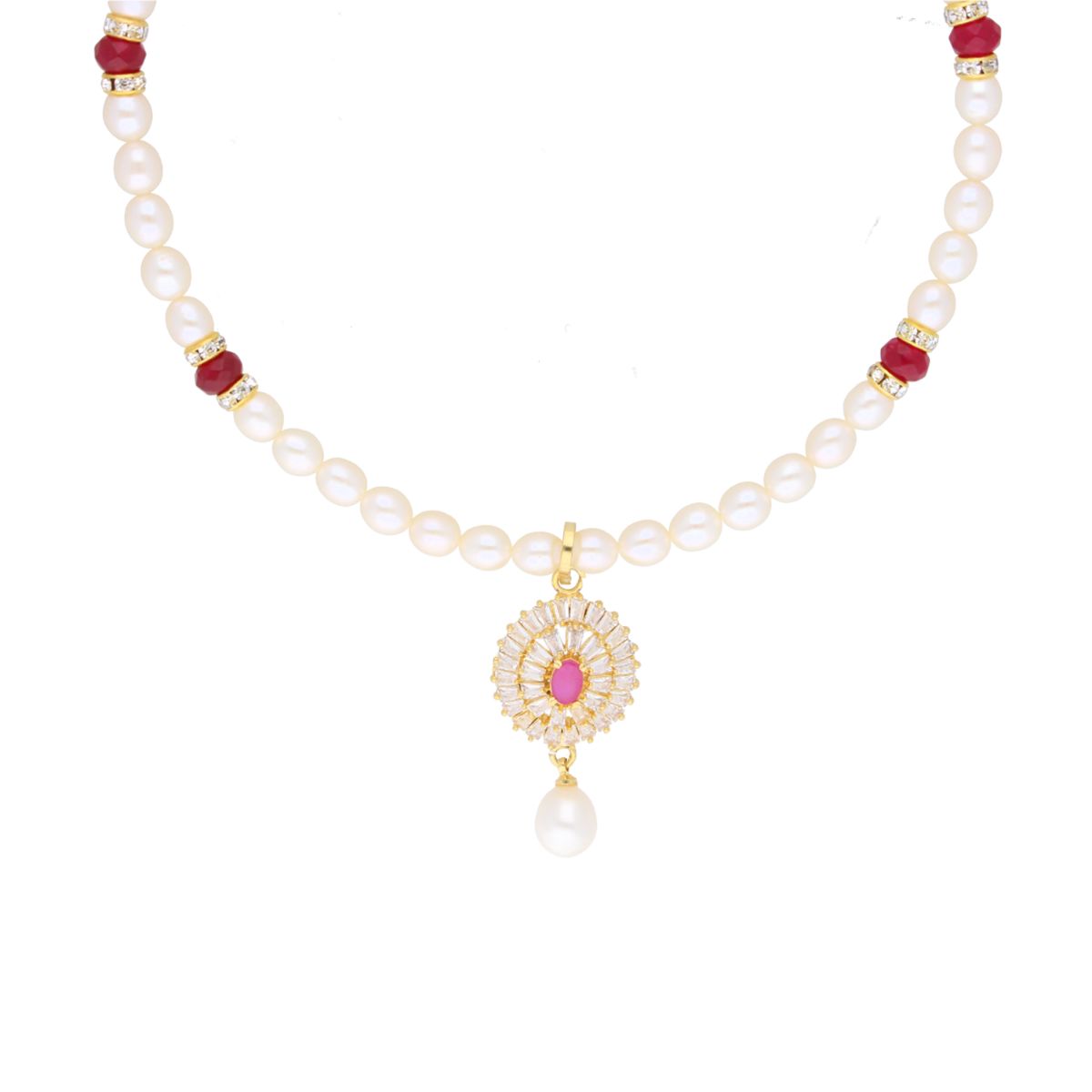 J Pearls Haarshini Pearl Set - Real Pearl Jewelry - Grab2buy