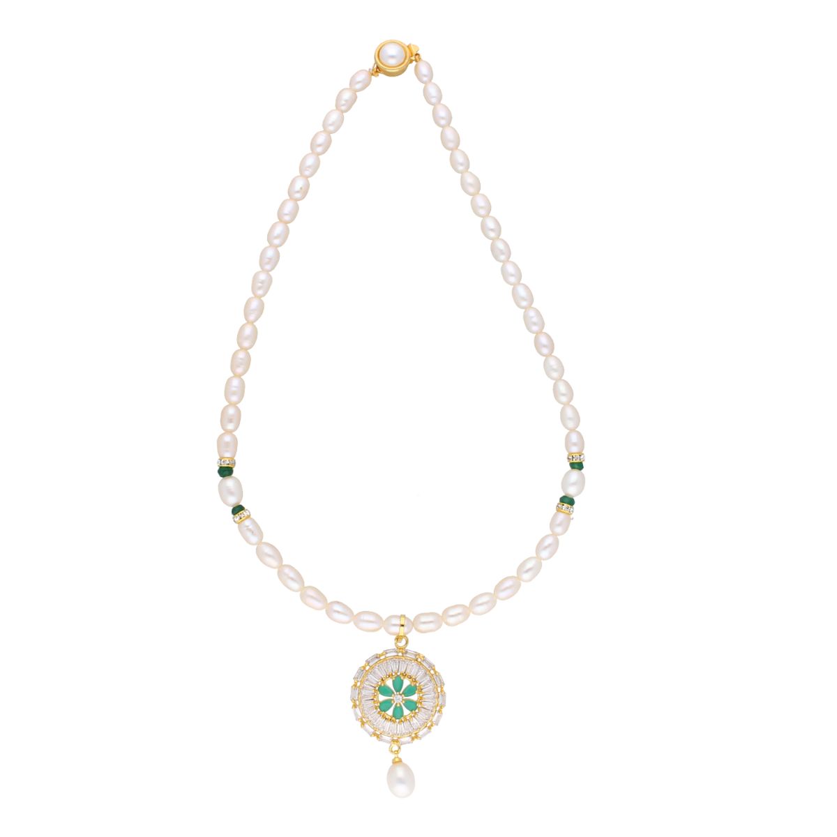 J Pearls Theertha Pearl Set - Real Pearl Jewelry - Grab2buy