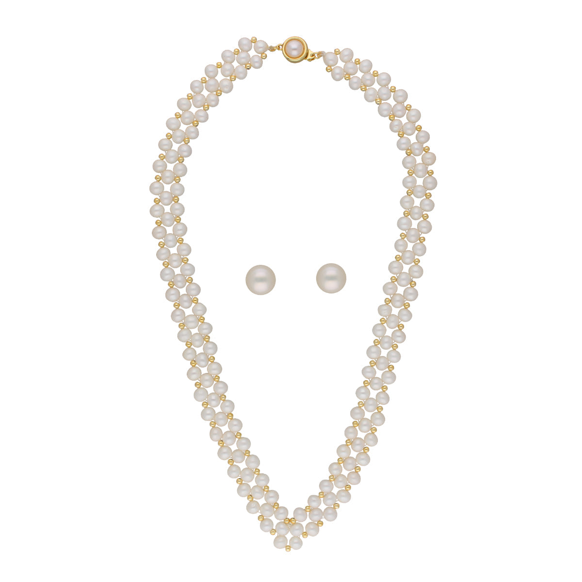 J Pearls Foolan 1 Line Pearl Sets - Real Pearl Jewelry - Grab2buy