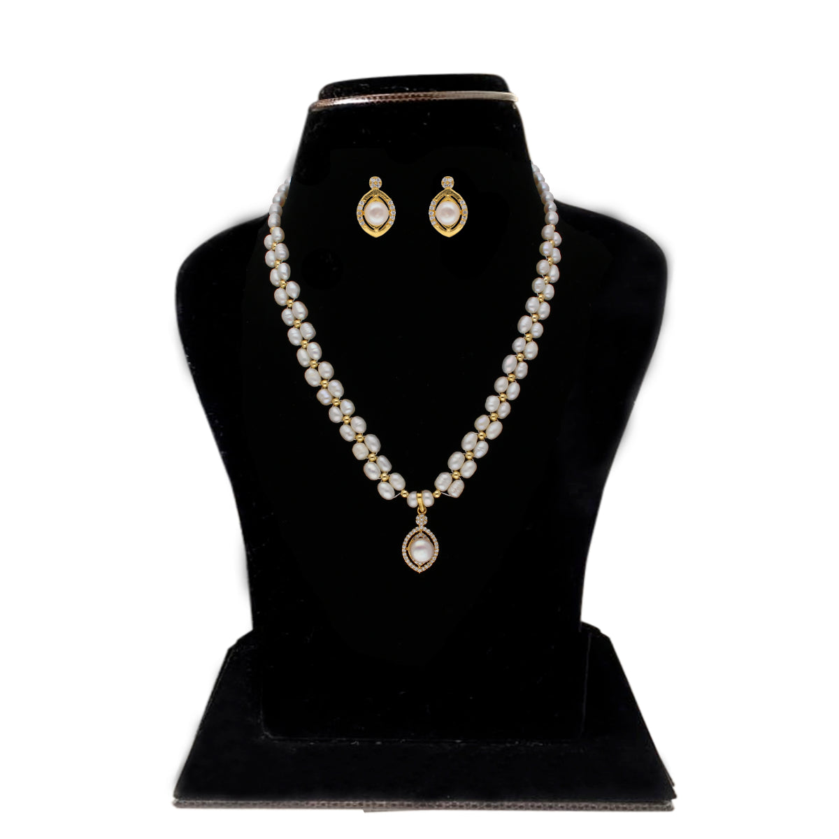 J Pearls Dhena 1 Line Pearl Sets - Real Pearl Jewelry - Grab2buy