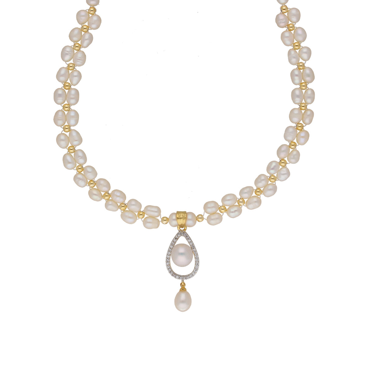 J Pearls Badarika 1 Line Pearl Sets - Real Pearl Jewelry - Grab2buy