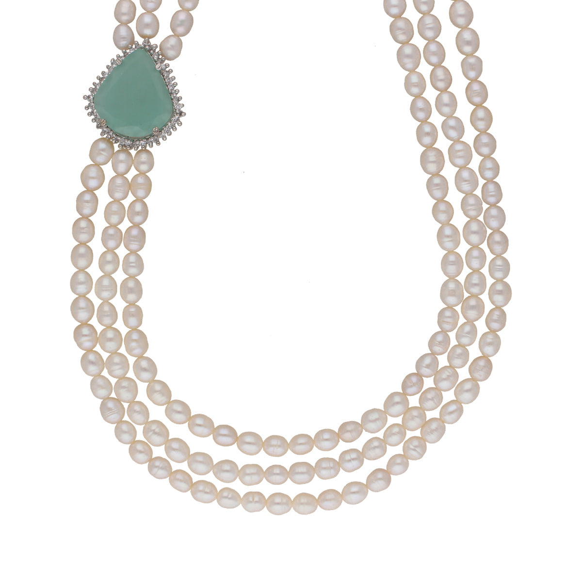 J Pearls Jabala 3 Lines Pearl Set - Real Pearl Jewelry - Grab2buy