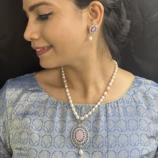 J Pearls Celestial Charm Pearl Necklace Set | Grab2Buy
