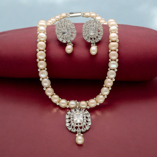 J Pearls Sublime Shimmer Pearl Necklace Set | Grab2Buy