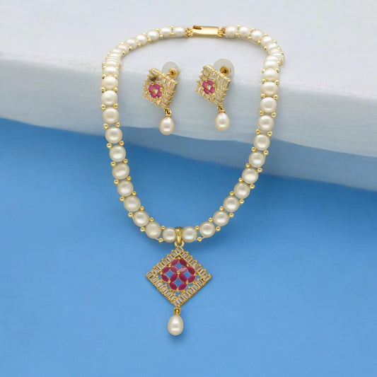 J Pearls Tanvi Pearl Necklace Set | Grab2Buy