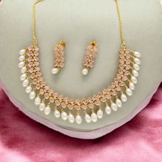 J Pearls Seraphic Sparkle Pearl Necklace Set | Grab2Buy