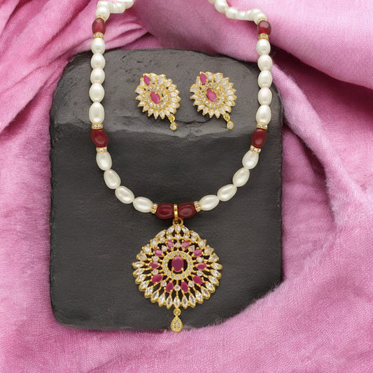 J Pearls Rinay Pearl Necklace Set | Grab2Buy
