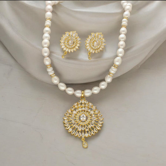 J Pearls Quasar Mystique Pearl Necklace Set | Grab2Buy