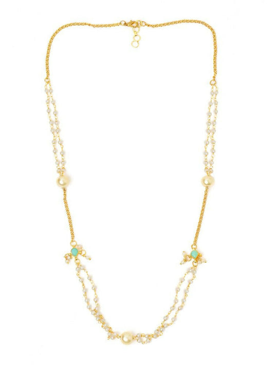 White Beaded, Kundan Necklace - Ruby Raang Grab2Buy Ruby Raang Grab2Buy