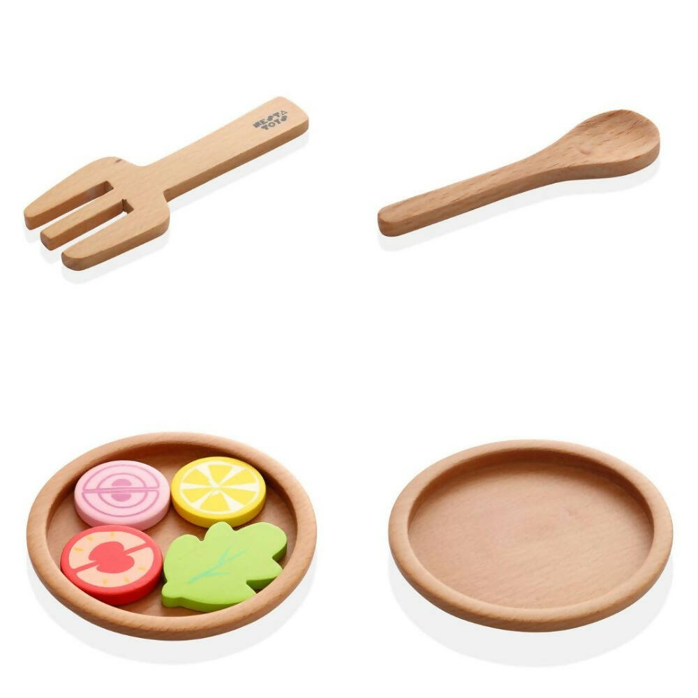 Nesta Toys Kitchen Play Set | Beech Wood Cooking Set - Grab2buy
