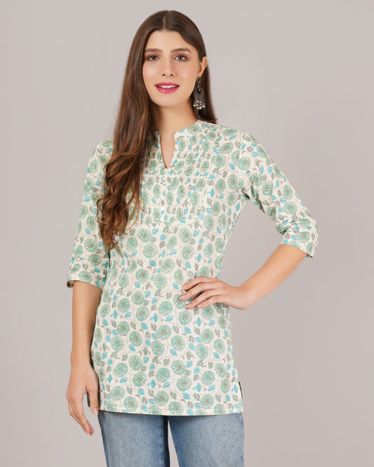 Jaitra Apparels Women Printed Rayon Straight Kurta (Off White) | Grab2Buy