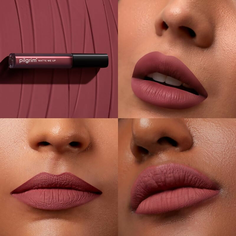 Pilgrim Liquid Matte Lipstick with Hyaluronic Acid - Blushing Nude - Grab2buy