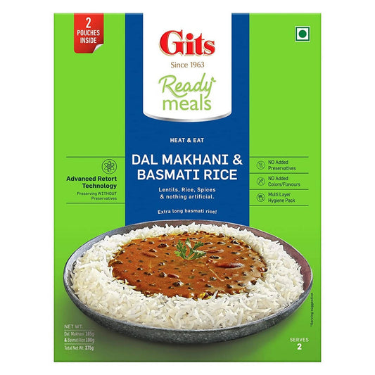 Gits Ready Meals Heat & Eat Dal Makhani & Basmati Rice - Grab2buy