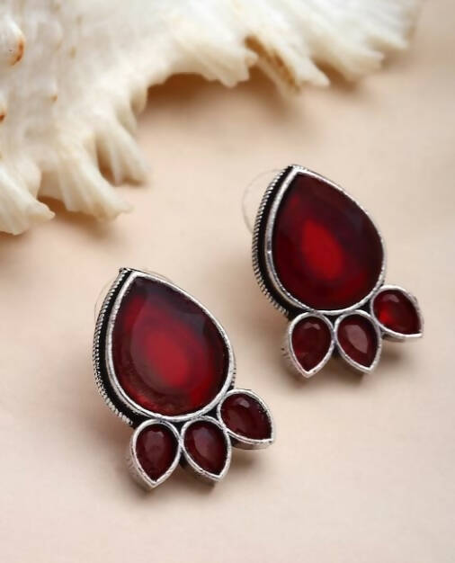 Teardrop Shaped Studs Earrings for Women & Girls By House of Ree - Grab2buy