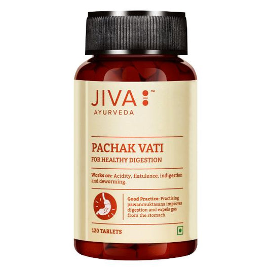 Jiva Ayurveda Pachak Vati (120 Tablets) For flatulence and acidity, gastric disorders, digestive disorders