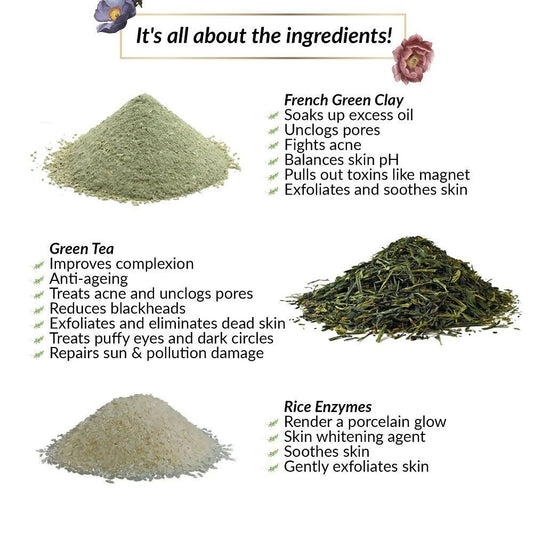 Matra French Green Clay Mask With Green Tea & Rice Enzymes Grab2Buy Matra Grab2Buy