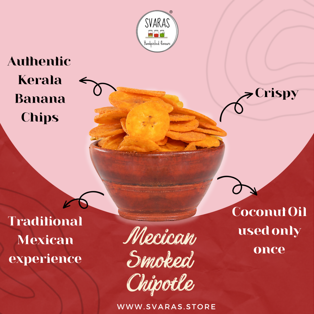 Svaras Kerala Banana Chips Smoked Chipotle - Grab2buy