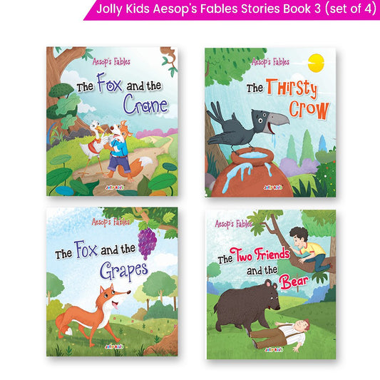 Jolly Kids Aesop’s Fables English Short Stories Book 3 Set of 4 for Little Children| Ages 3 – 6 Years| Moral Stories