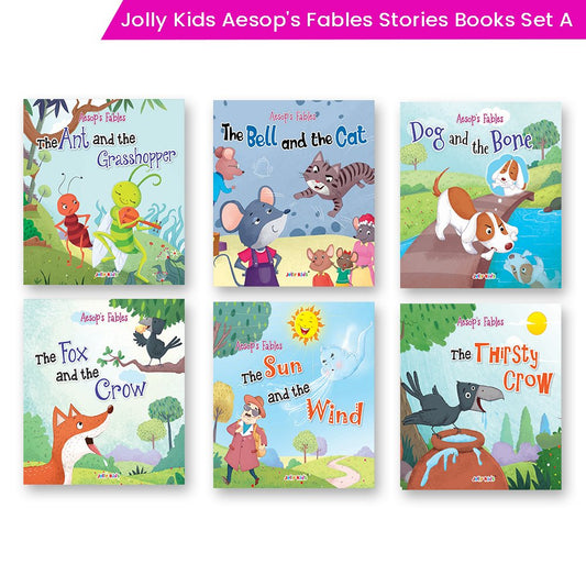 Jolly Kids Aesop's Fables Stories Books A Set of 6| Bedtime Moral Stories For Kids Ages 3-6 Years