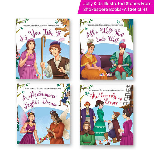 Shakespeare for Young Minds: Jolly Kids' Illustrated Stories A Combo Set of 4 Ages 6-12 Years
