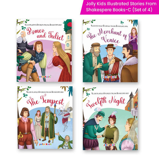 Shakespeare for Young Minds: Jolly Kids' Illustrated Stories C Combo Set of 4 Ages 6-12 Years