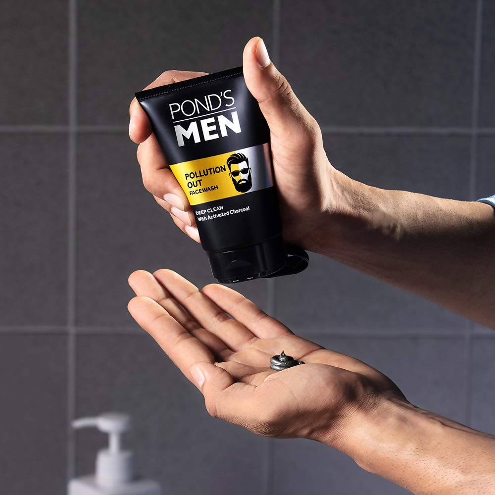Men Pollution Out Activated Charcoal Deep Clean Facewash - 100 gm