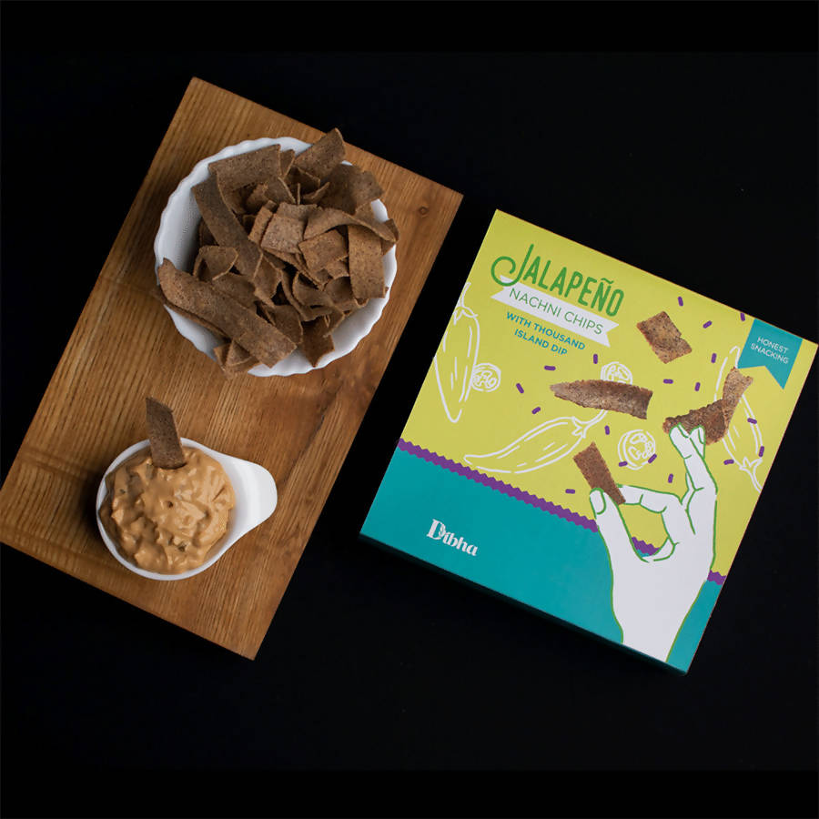 Dibha Jalapeno Nachni Chips with Thousand Island Dip
