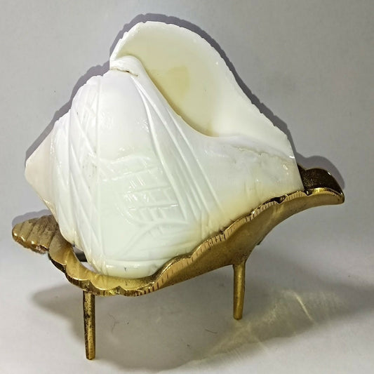 Brass Jal Shankha With Stand Grab2Buy Om Sai Bhakti Grab2Buy