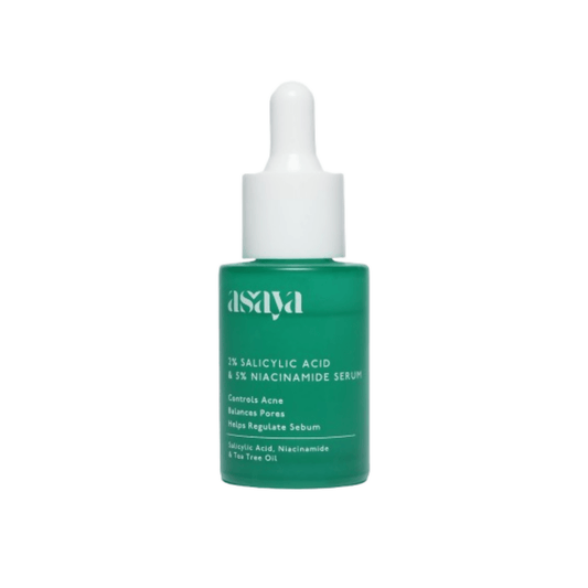 Asaya 2% Salicylic Acid Face Serum For Active Acne & Sebum Control With 5% Niacinamide & Tea Tree Oil Grab2Buy Asaya Grab2Buy