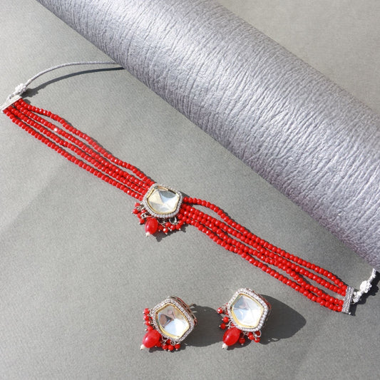 Ria Red Choker - Wahe Jewels Noz2Toz