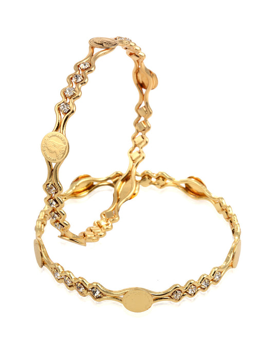 Gold-Polished Alloy Goddess Laxmi Bangle Set - The Pari | Grab2Buy